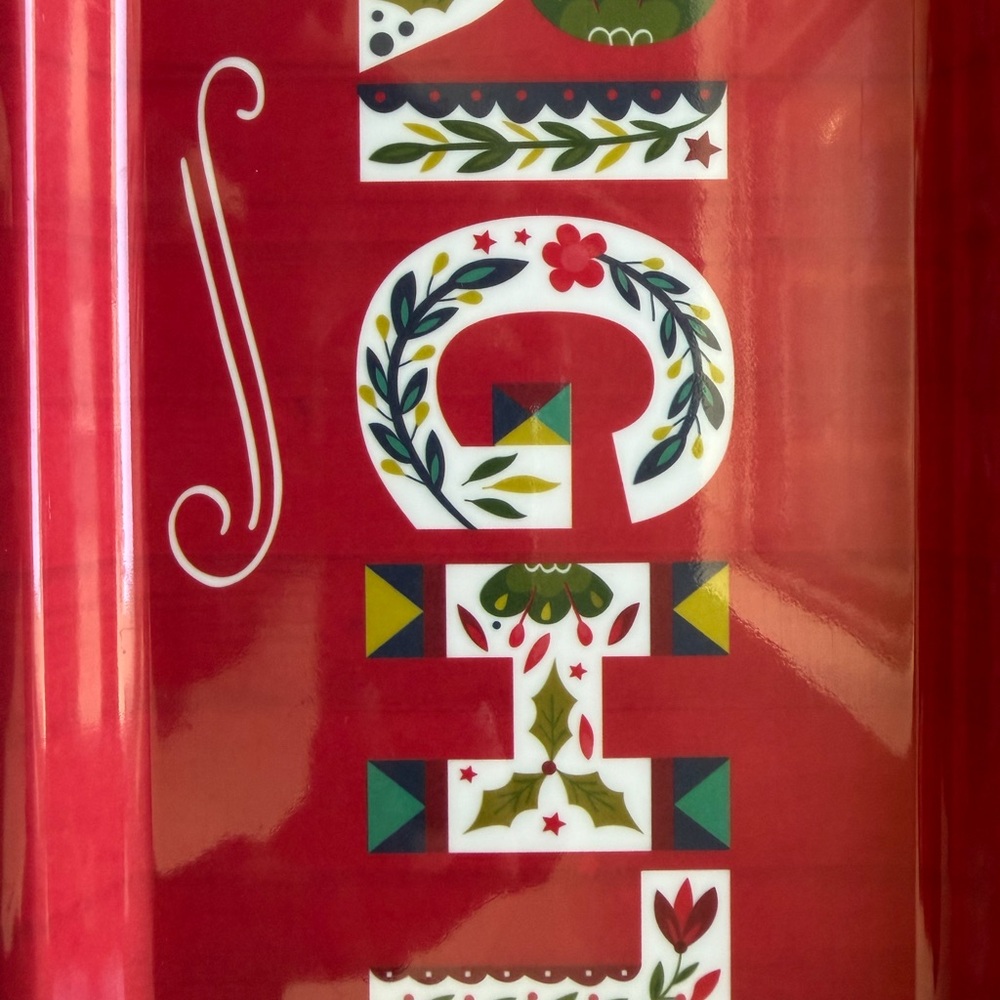 Festive Red Holiday Tray - Picture 3 of 4